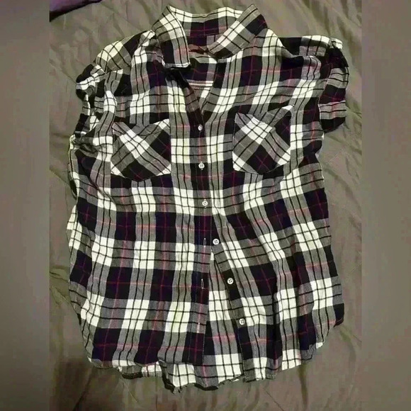 Jachs  girlfriend ladies plaid shirt size large - Picture 3 of 3